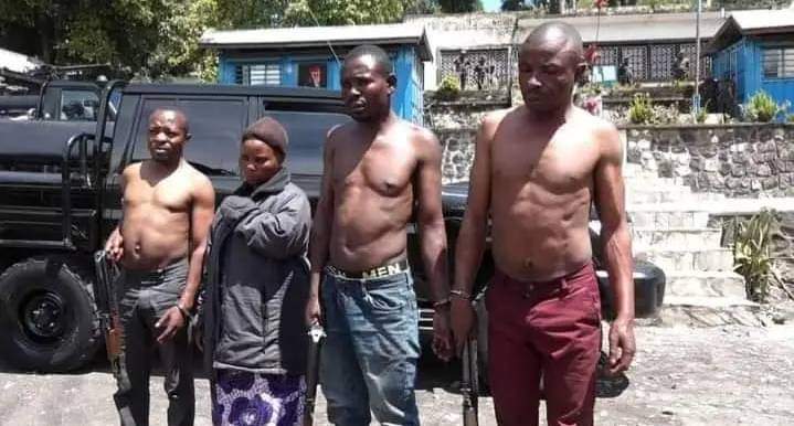 Nord-Kivu : 4 présumés bandits du groupe « 40 voleurs » présentés à la presse à Goma