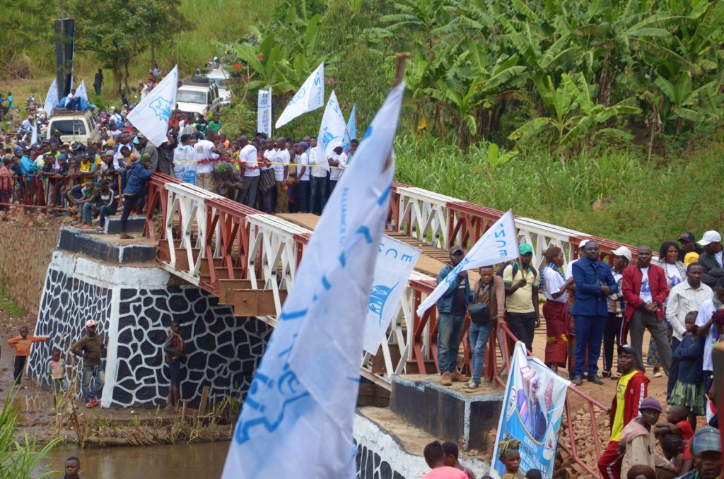 Nord-Kivu : Inauguration du pont Kaghando reliant les territoires de Lubero et Walikale