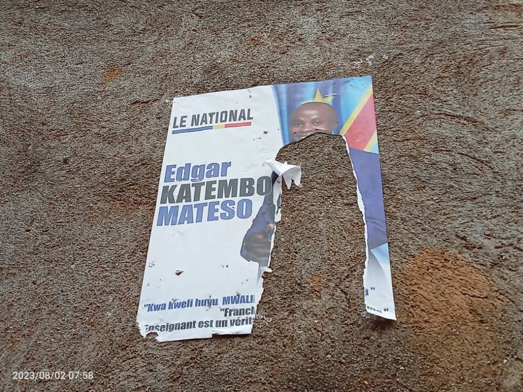 Butembo : Destruction des affiches des candidats députés, la société civile fustige l’intolérance politique