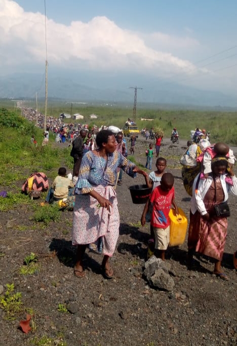 Masisi : La cité de Sake se vide de ses habitants suite aux affrontements entre FARDC et M23